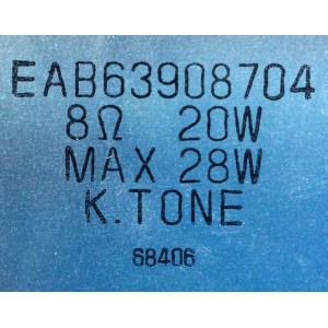 KIT DEBOCINAS PARA TV LG / NUMERO DE PARTE EAB63908704 / EAB63908703 / 8Ω  20W / K.TONE / PANEL LC550EQH(DJ)(F1) / MODELO 55UH8500-UA.AUSWLJR